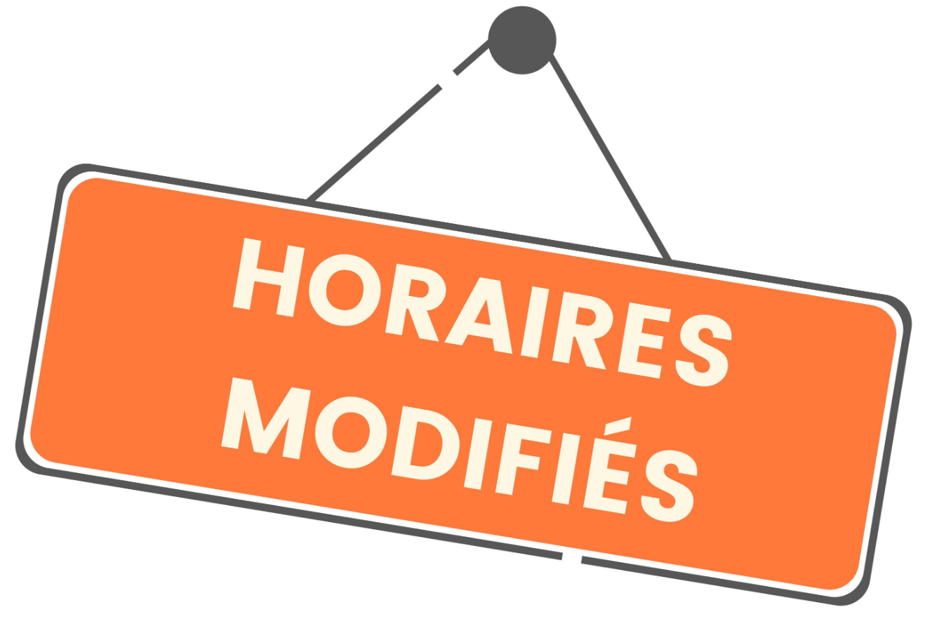 Horaires modifiés