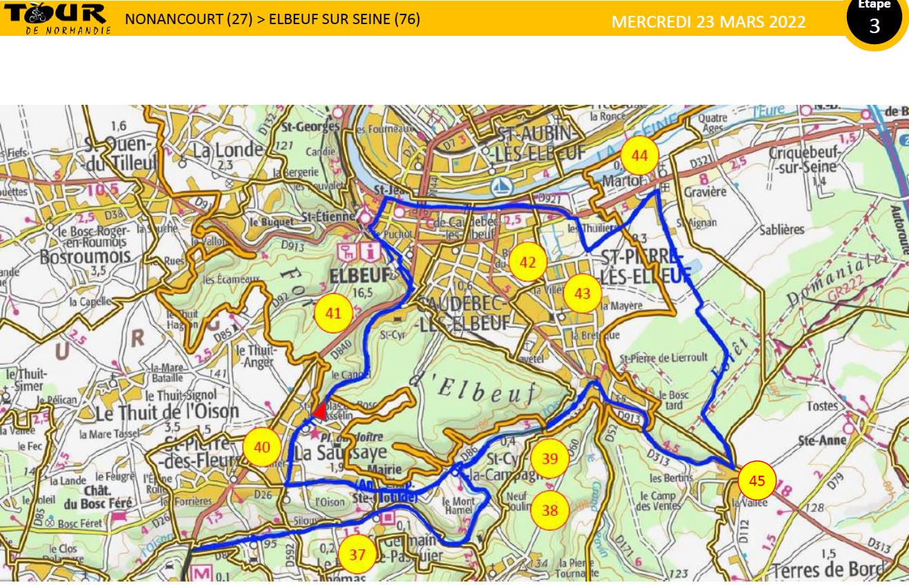 tracé commune tour de normandie